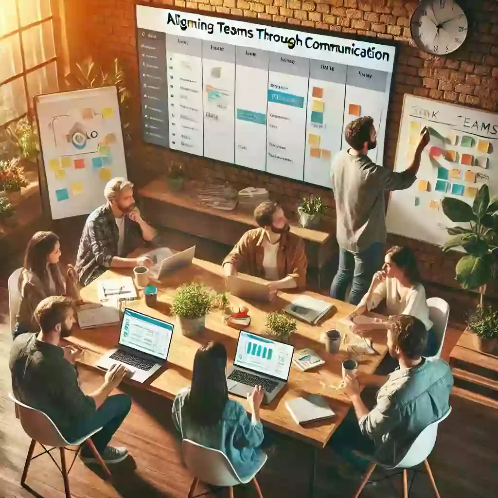 Team working on collaboration